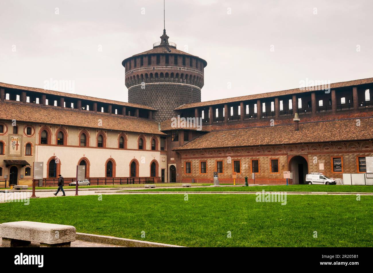 Torre del Tesoro à Pinacoteca Castello Sforzesco à Milan, Italie. Banque D'Images