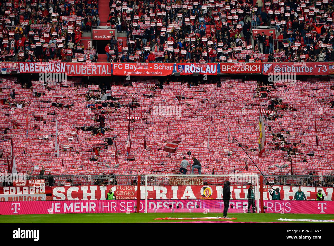 Chorégraphie, Choreo, South Curve, Allianz Arena, Munich, Bavière, Allemagne Banque D'Images