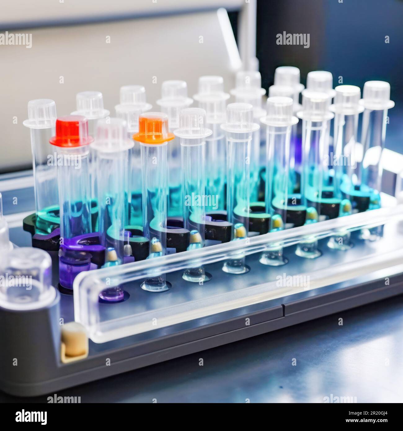Équipement de laboratoire, tubes à essai et divers dispositifs médicaux en  laboratoire Photo Stock - Alamy