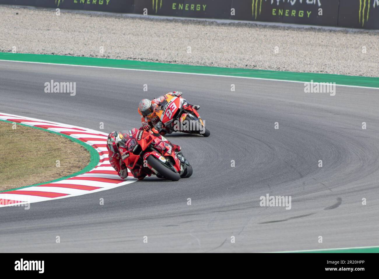 MONTMELLO, ESPAGNE-4 JUIN 2021: Jack Miller (Jackass) sur son #43 Ducati Desmosedici GP (Ducati Lenovo Team), Championnat du monde MotoGP 2021 Banque D'Images