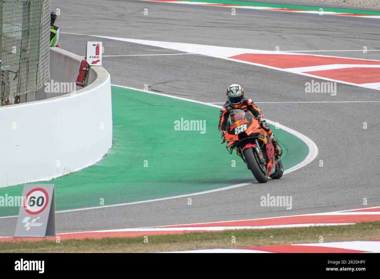 MONTMELLO, ESPAGNE-4 JUIN 2021: Miguel Oliveira (Einstein) sur son #88 KTM RC16 (Team: Red Bull KTM Factory Racing), Championnat du monde MotoGP 2021 Banque D'Images