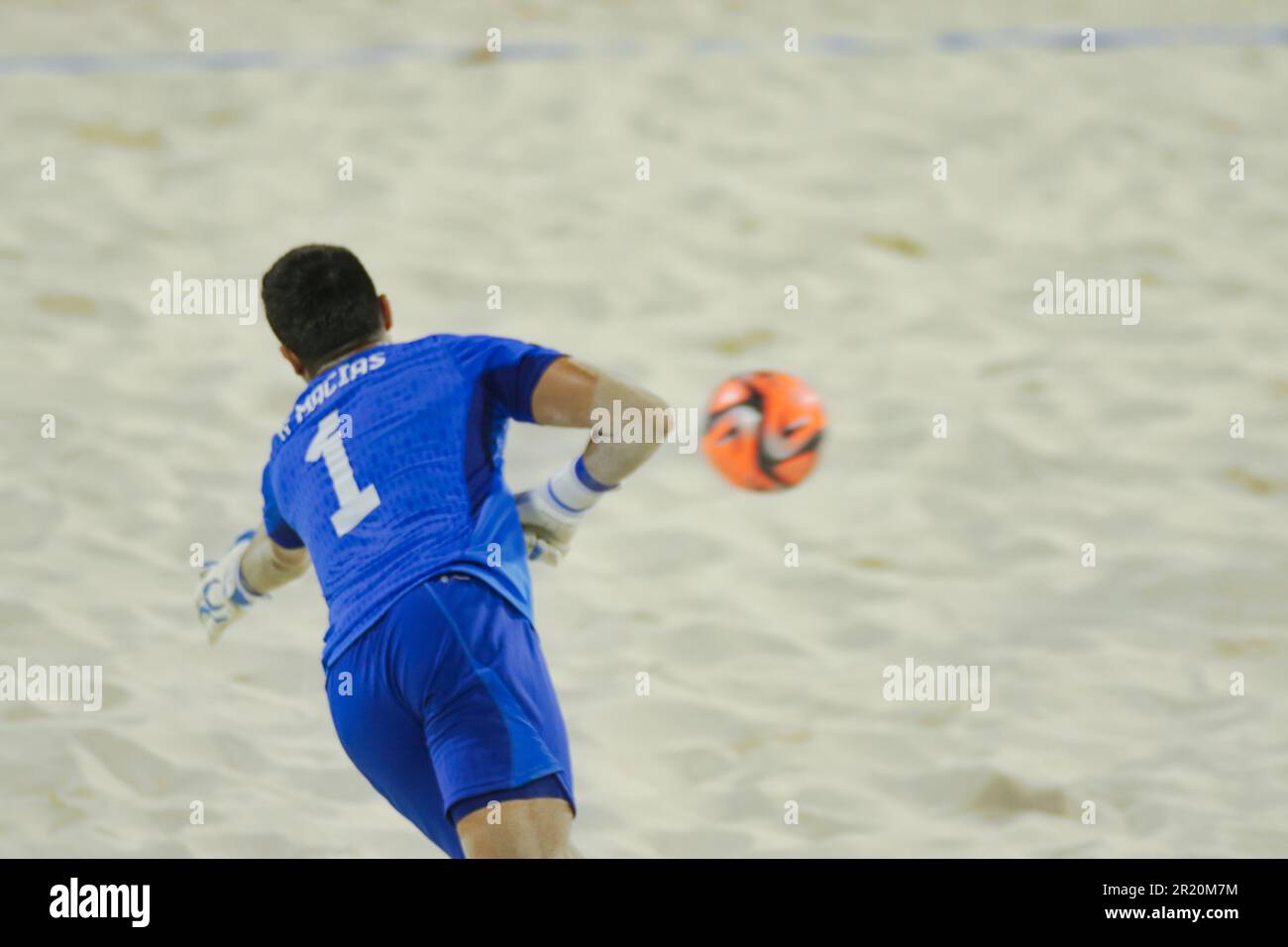 États-Unis vs Mexique Beach Soccer Championship à Nassau aux Bahamas Banque D'Images