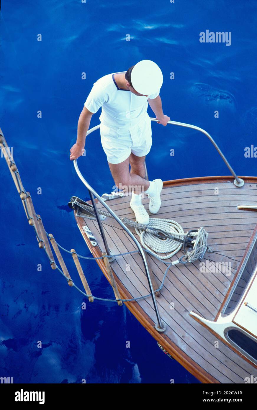 Marin de la Marine royale dans les Antilles, 1984 Banque D'Images