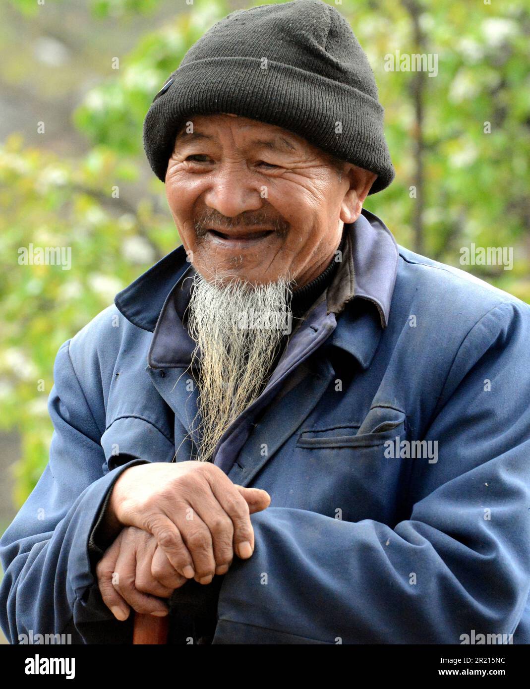 Dernier de la Pula - l'un des plus anciens résidents du village de Pi po lit des rituels écrits dans ce qui pourrait bientôt devenir une langue oubliée de la Pula qui vit dans le village à l'est de Kaiyuan dans la préfecture autonome Hani et Yi Honghe, province du Yunnan, SW Chine - le village abrite la Pula, une sous-minorité du peuple Yi ou Lolo, un groupe ethnique en Chine, au Vietnam et en Thaïlande. Avec 8 millions d'habitants, ils sont le septième groupe de minorités ethniques parmi les 55 groupes minoritaires. Banque D'Images
