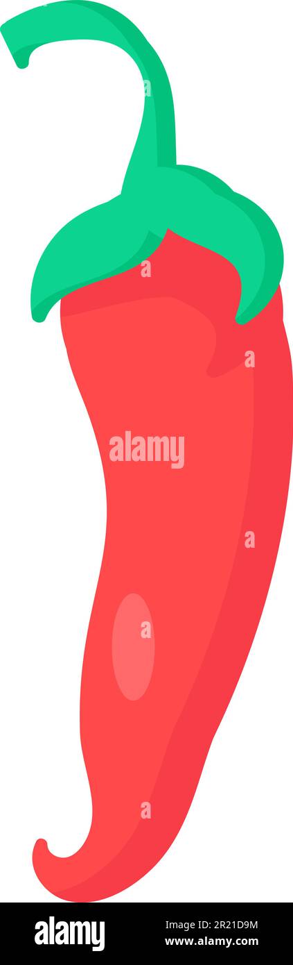 Piment poivre bio vecteur de nutrition végétale. Ingrédient agricole naturel pour préparer un plat épicé ou une sauce brûlante. Culture rouge chaud agricole, se Illustration de Vecteur