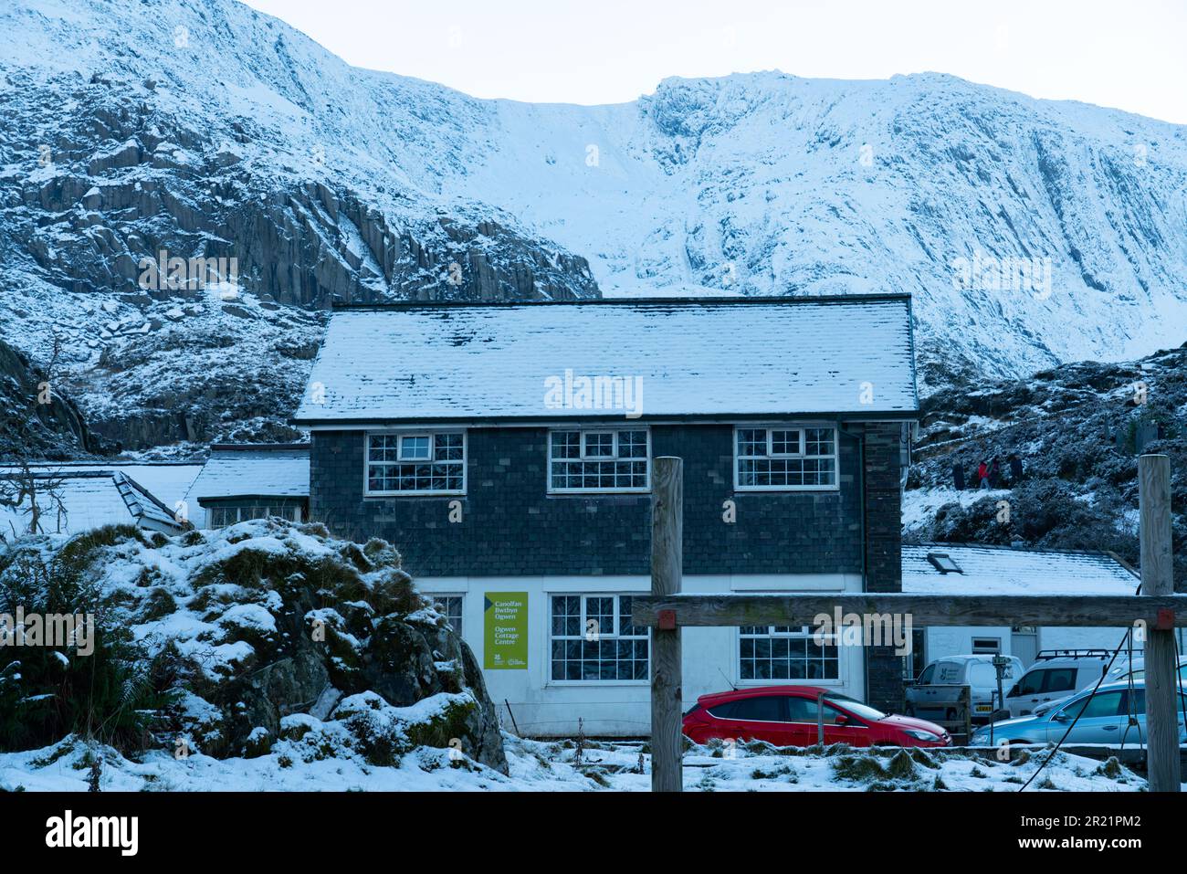 Ogwen Cottage Centre, près de Bethesda, Gwynedd, pays de Galles du Nord. Photo prise en décembre 2022. Banque D'Images