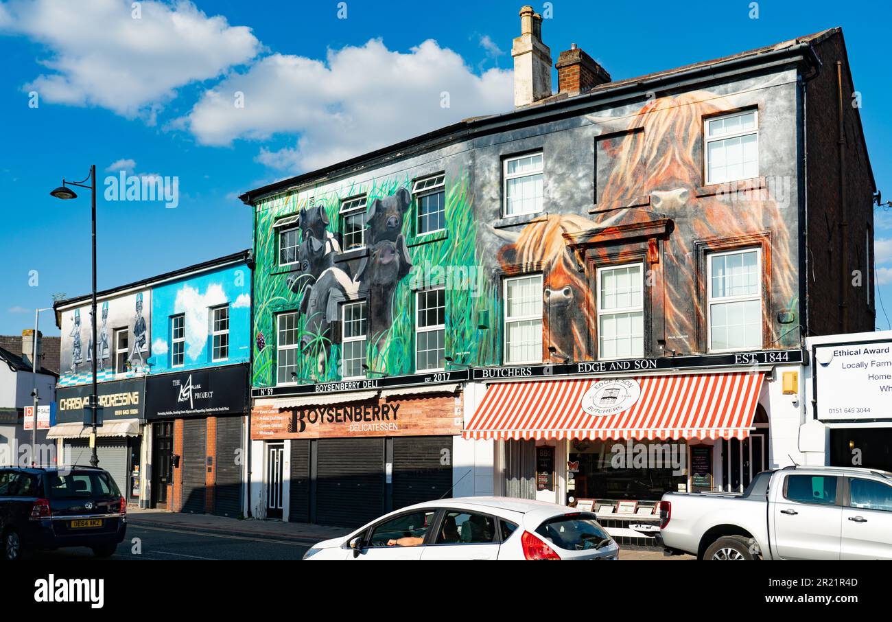 Edge and son Butchers, 61 New Chester Road, New Ferry, The Wirral, Royaume-Uni. Photo en septembre 2022. Banque D'Images