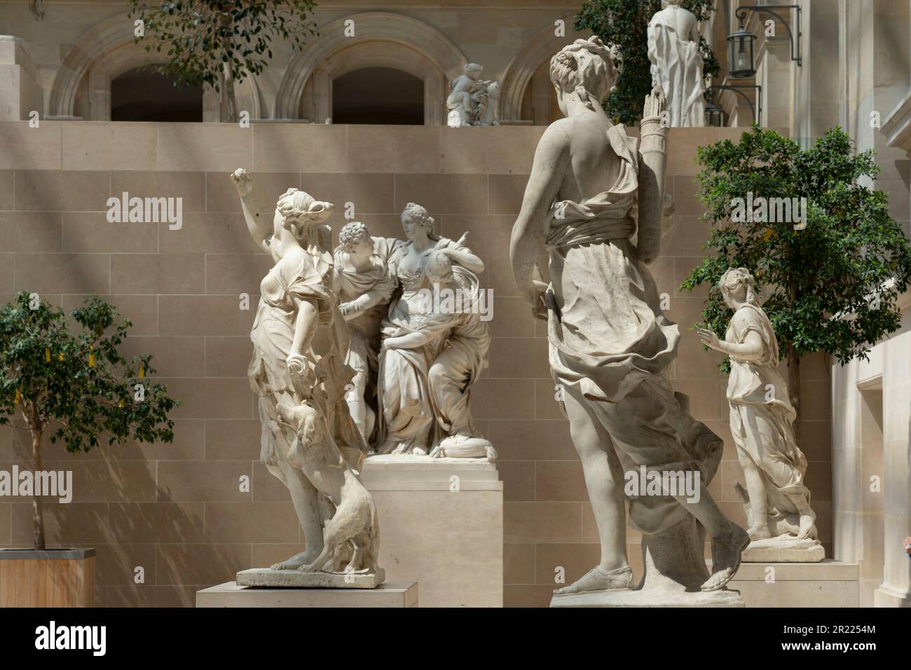 Paris, France - 05 13 2023 : Musée du Louvre. Sculpture Amphitrite