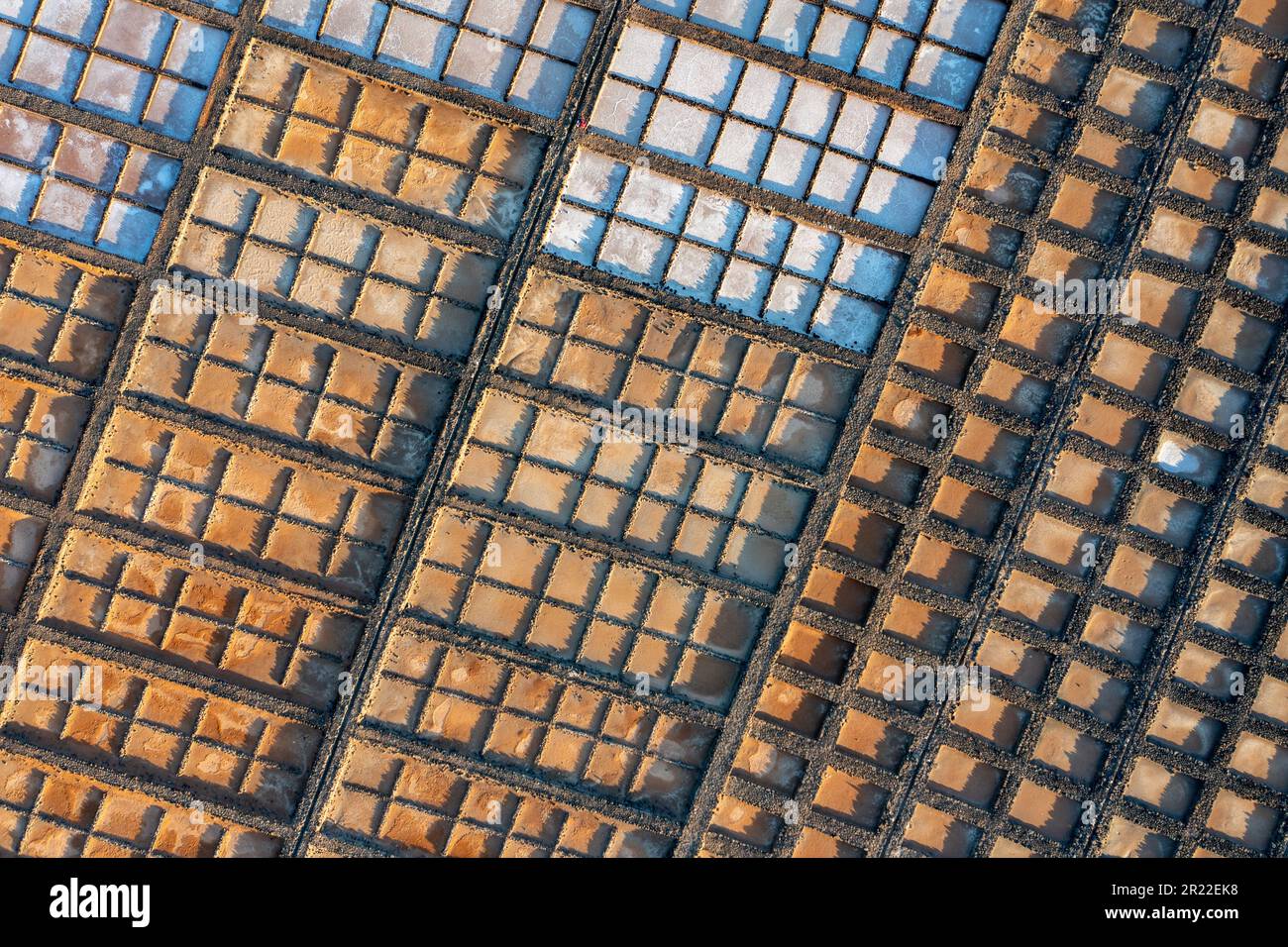 Salines à Caleta de Fustes, îles Canaries, Fuerteventura Banque D'Images