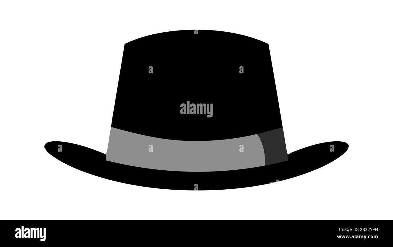 Vieux chapeau vintage. Capuchon mâle. Vieux vêtements de mode. Chapeau élégant. Illustration vectorielle sur fond blanc. Illustration de Vecteur