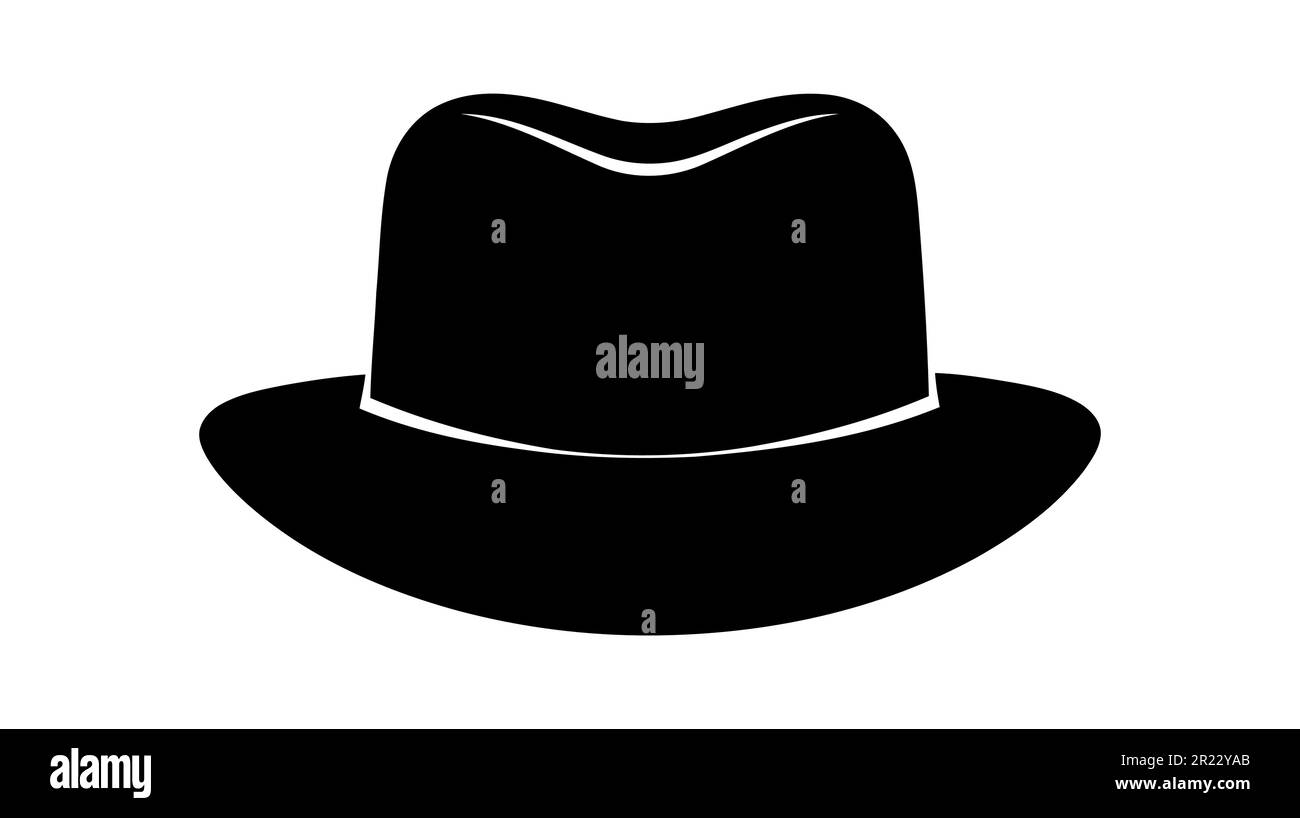 Vieux chapeau vintage. Capuchon mâle. Vieux vêtements de mode. Chapeau élégant. Illustration vectorielle sur fond blanc. Illustration de Vecteur