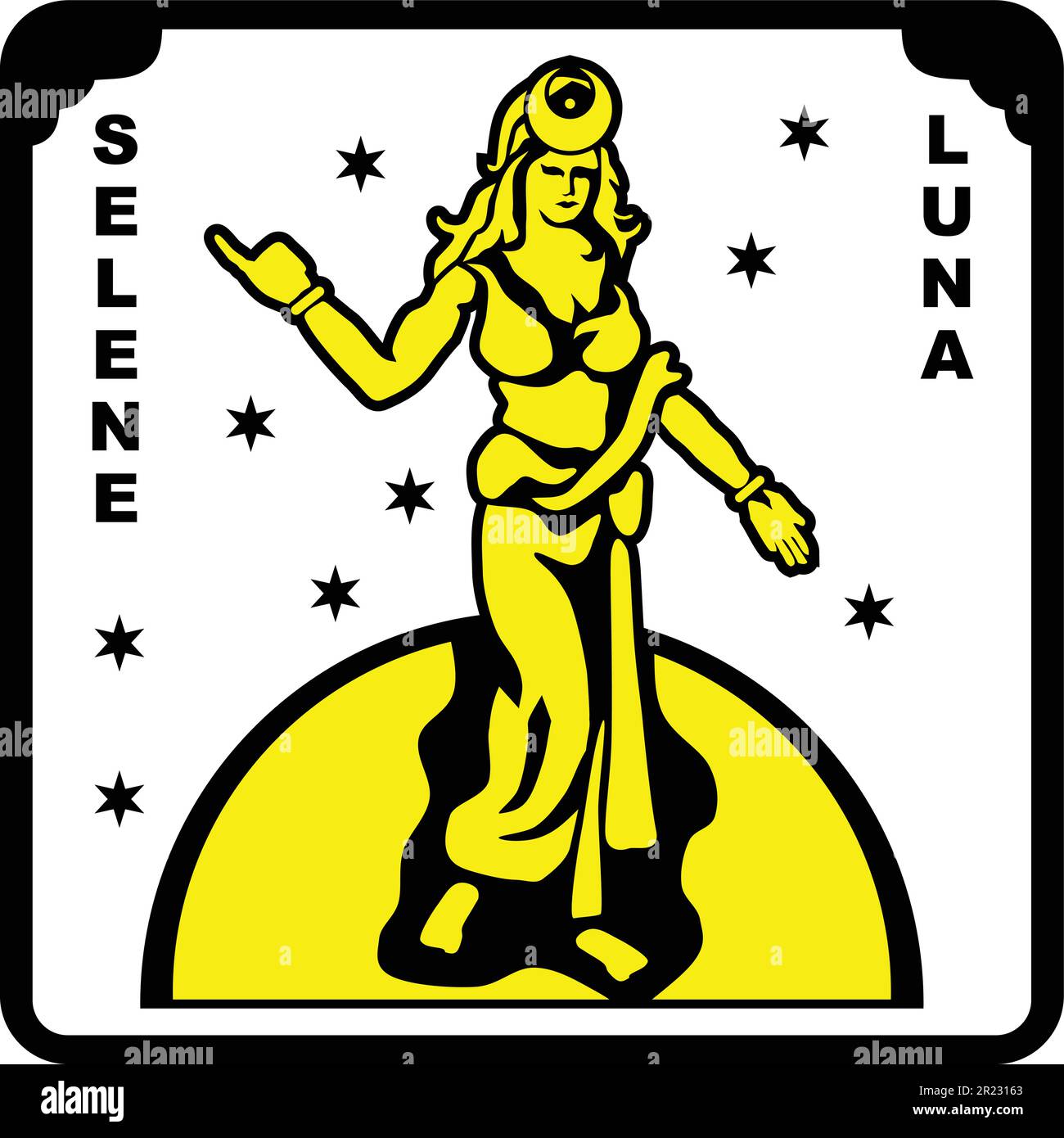 Selene Luna Deity du grec et de Rome Illustration de Vecteur