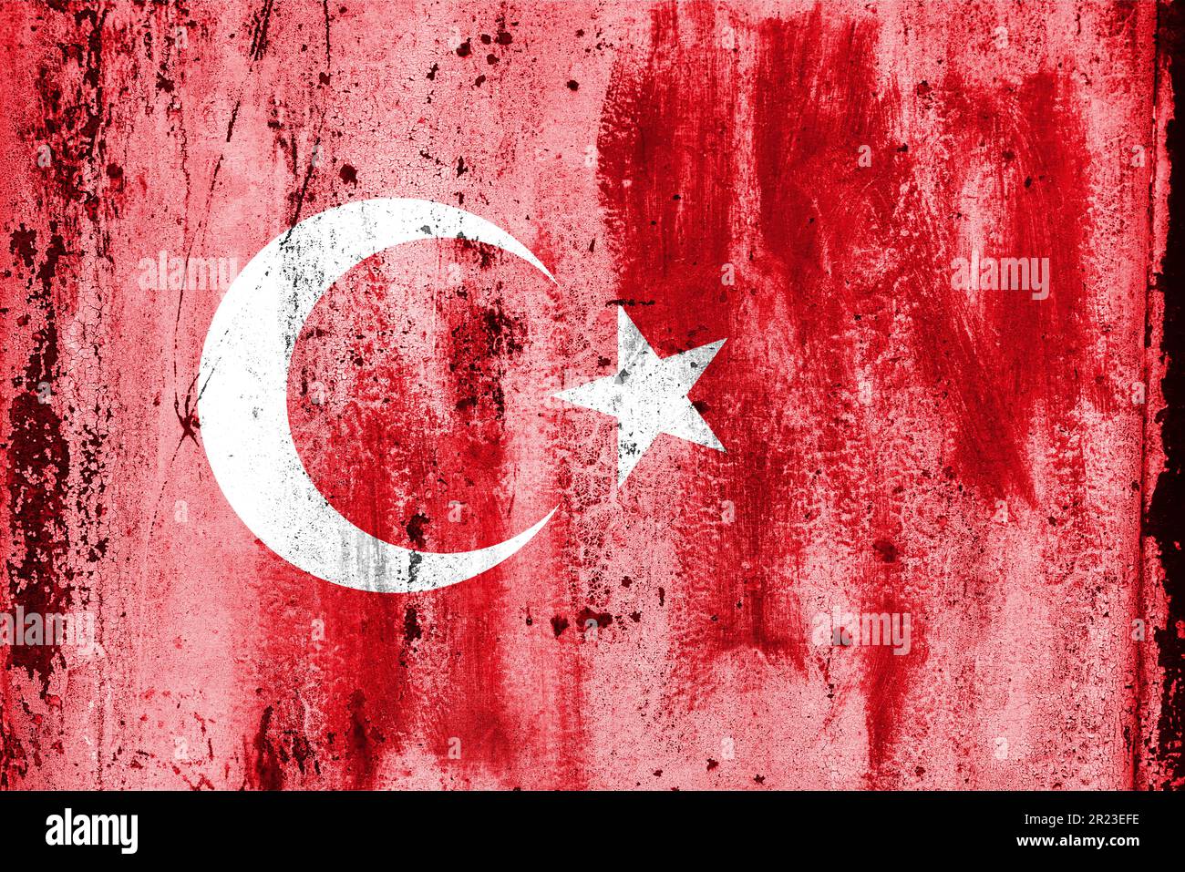 Le drapeau national de la Turquie, des élections présidentielles se tiennent en Turquie au deuxième tour de mai 2023 28 Banque D'Images