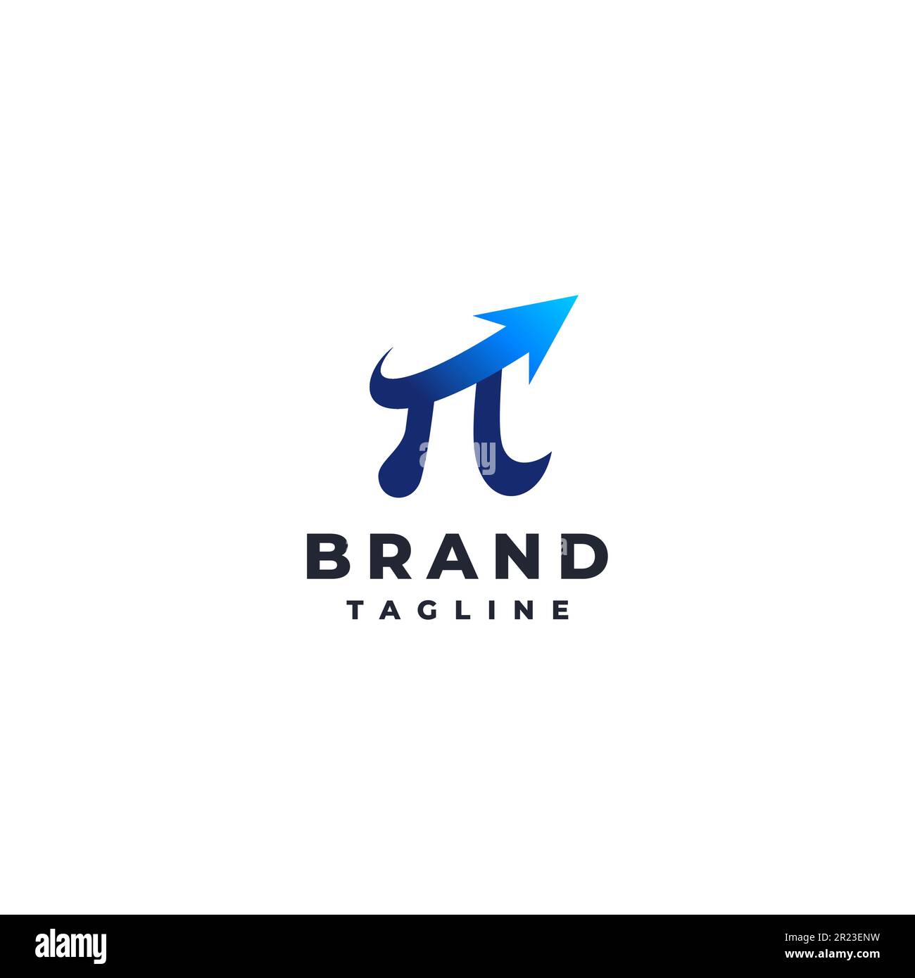 Symbole Phi Golden ratio avec logo flèche vers le haut. Compatible avec les établissements d'enseignement et les produits technologiques. Illustration de Vecteur