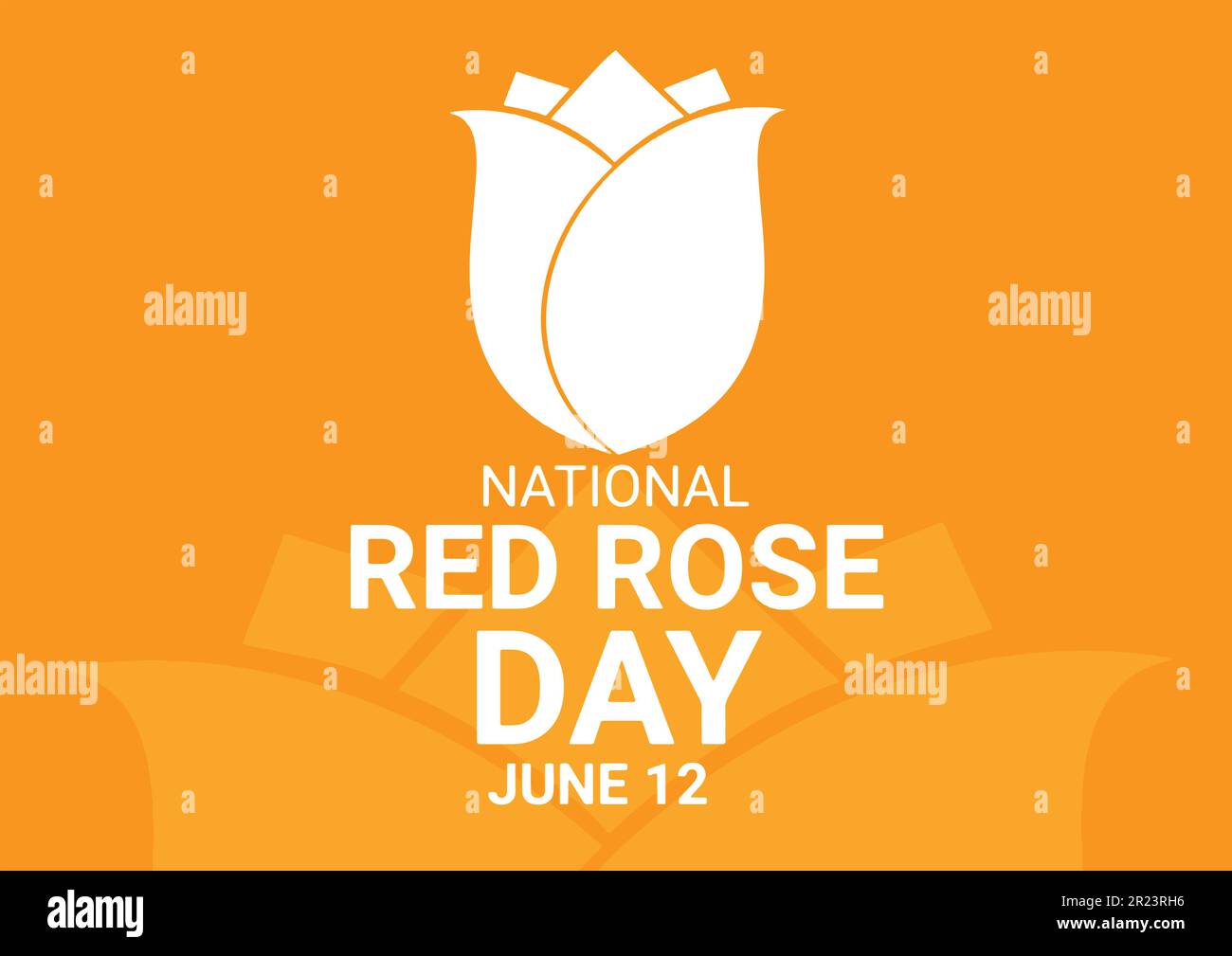 Illustration vectorielle de la Journée nationale de la Rose rouge. 12 juin. Concept de vacances. Modèle pour arrière-plan, bannière, carte, affiche avec inscription de texte. Illustration de Vecteur