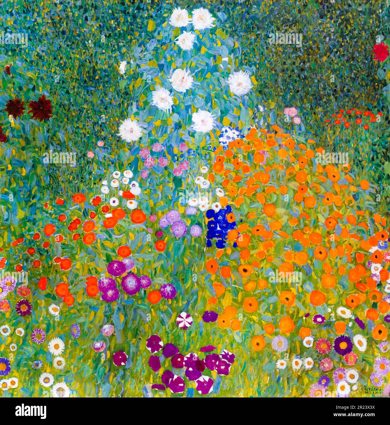 Cottage Garden, (jardin de fleurs) peinture de paysage par Gustav Klimt, 1905-1907 Banque D'Images