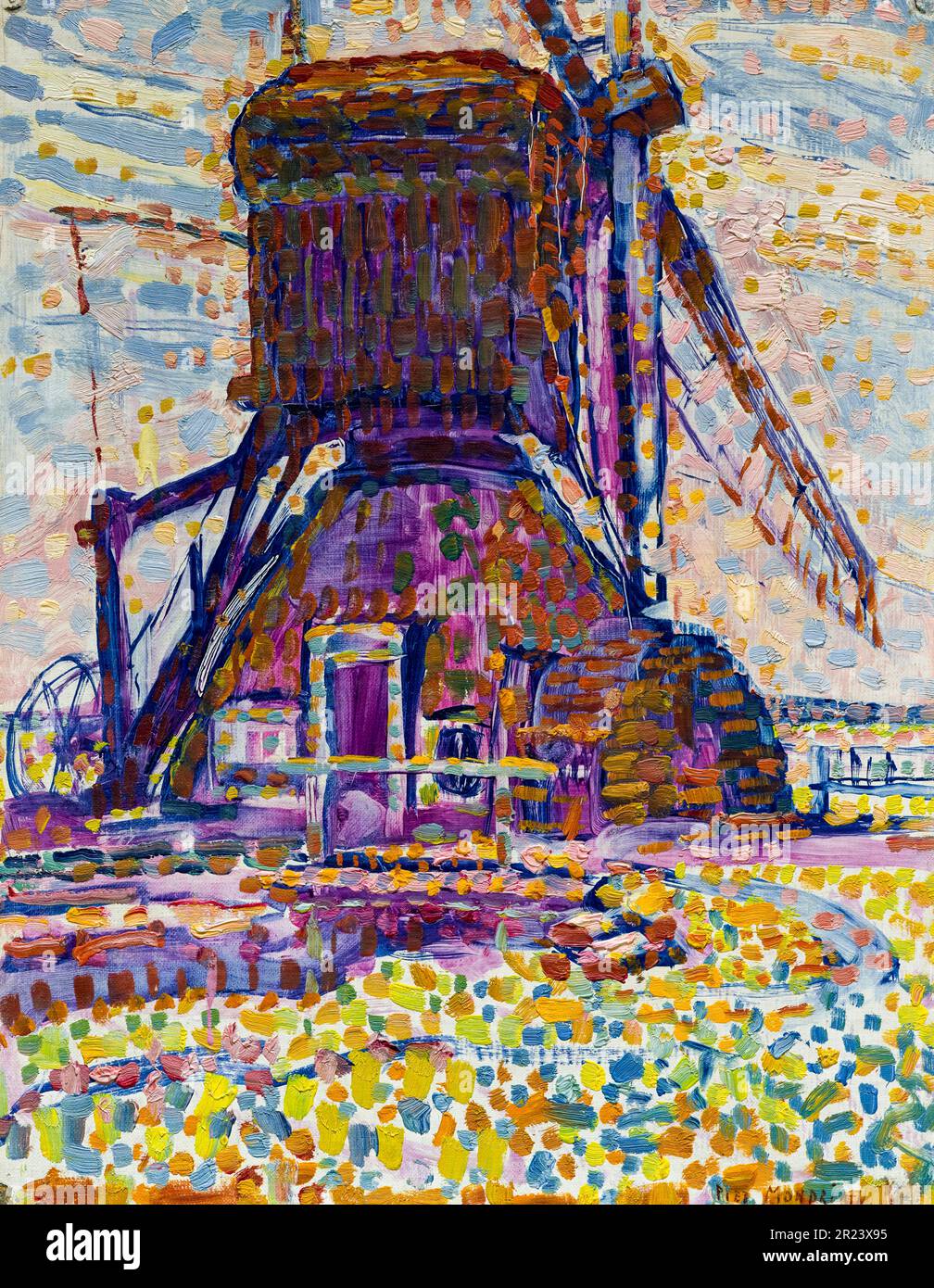 Piet Mondrian, le moulin Winkel, peinture 1908 Banque D'Images