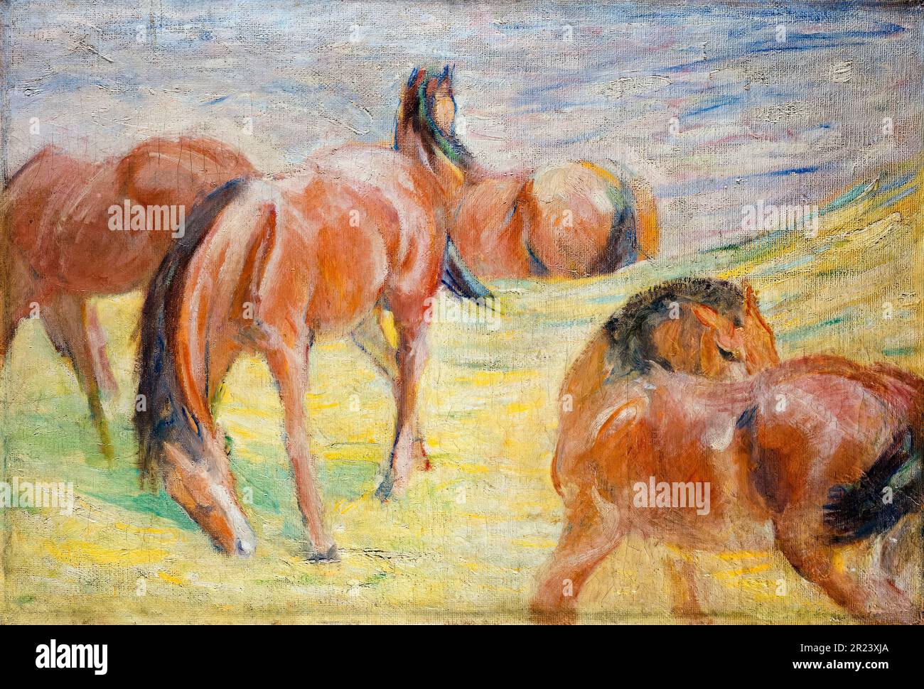 Franz Marc, chevaux de pâturage I, peinture 1911 Banque D'Images