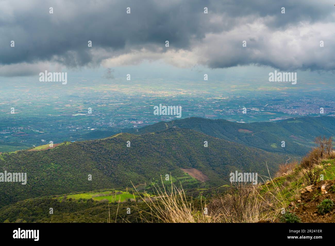 Allant de l'est d'Izmir au plateau Anatolien occidental de la Turquie (officiellement la République de Türkiye), les monts Boz (Bozdag) font partie des dénombreuses Banque D'Images