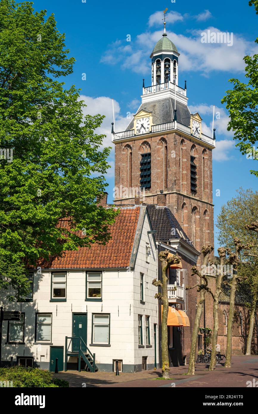 Paysage avec l'église Maria à Meppel, Drenthe, pays-Bas Banque D'Images
