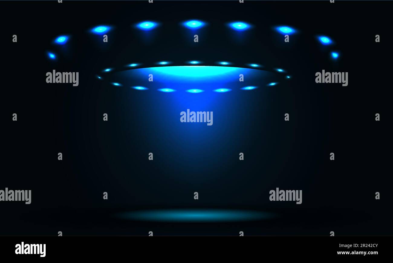 ovni espace volant soucoupe extra-terrestre navire illustration vectorielle lumineuse isolée sur fond blanc Illustration de Vecteur