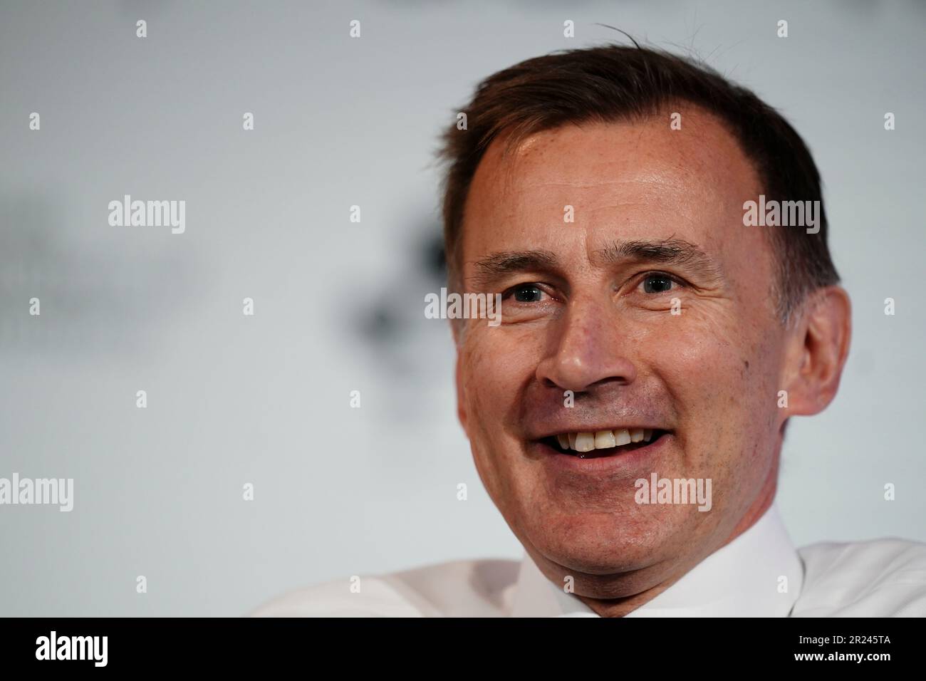 Le chancelier de l'Échiquier Jeremy Hunt s'est exprimé lors de la conférence mondiale annuelle de British Chambers Commerce, au QEII Centre de Londres. Date de la photo: Mercredi 17 mai 2023. Banque D'Images