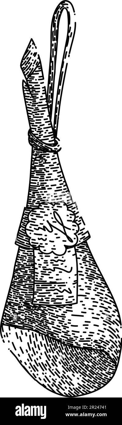 jambon viande de porc esquisse manuelle vecteur Illustration de Vecteur