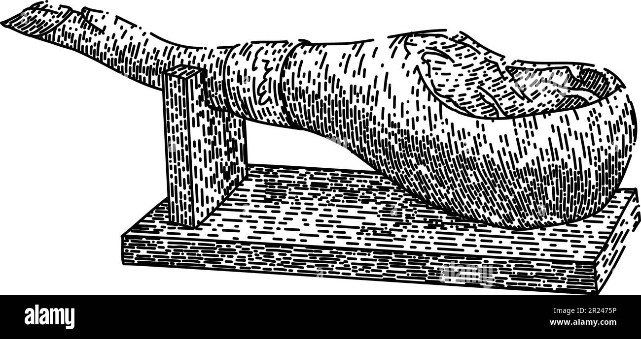 nourriture jambon viande esquisse vecteur dessiné à la main Illustration de Vecteur nourriture jambon viande esquisse vecteur dessiné à la main Illustration de Vecteur