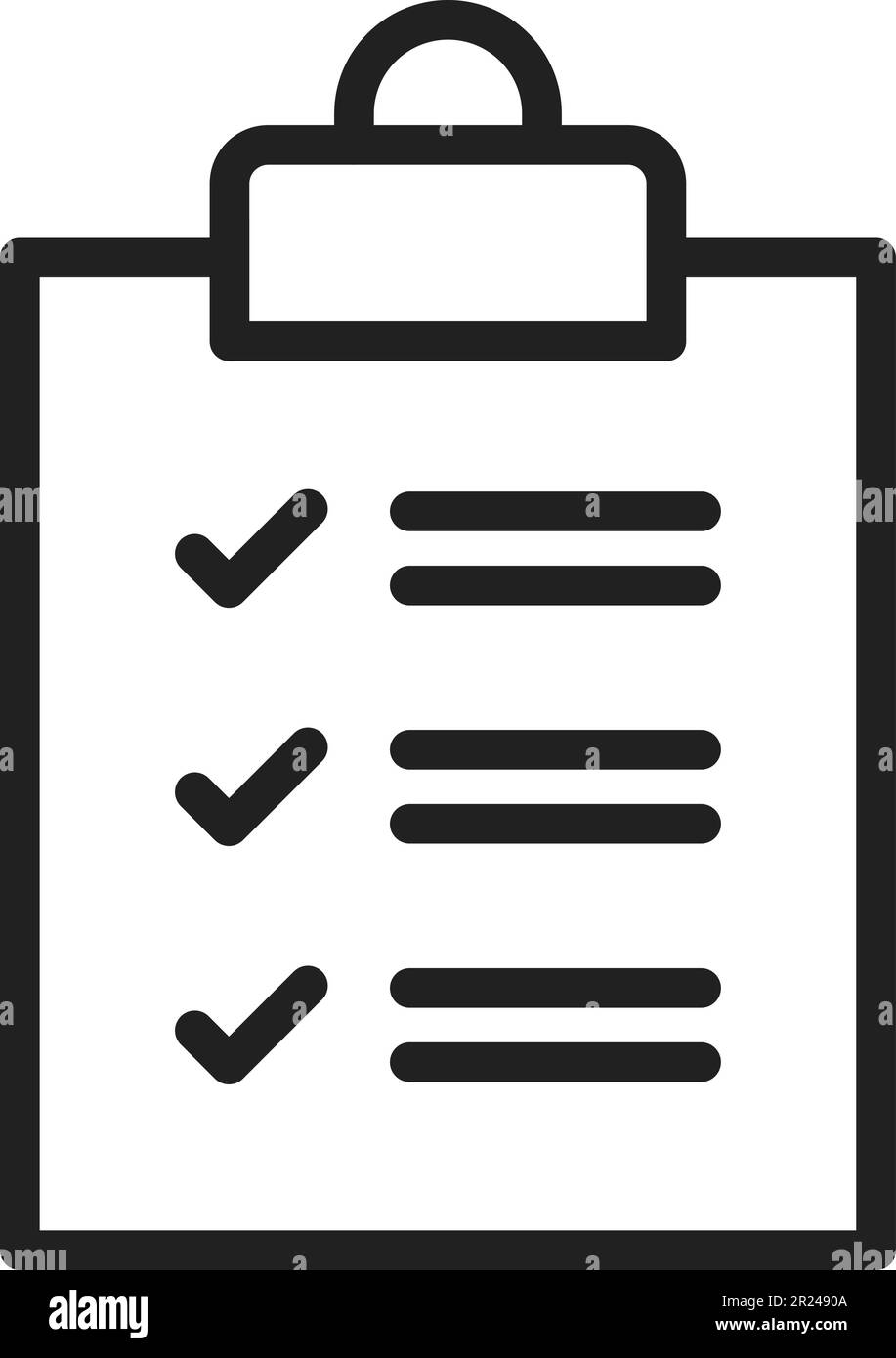 Image vectorielle de l'icône de liste de contrôle. Illustration de Vecteur