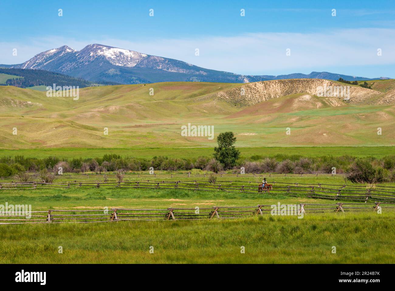 Lieu historique national de Grant-Kohrs Ranch au Montana Banque D'Images