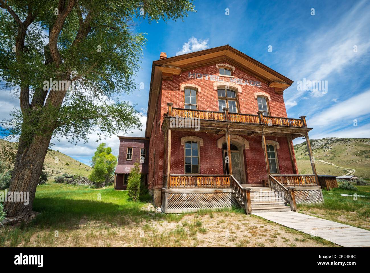 Bannack State Park ville fantôme dans le comté de Beaverhead, Montana Banque D'Images