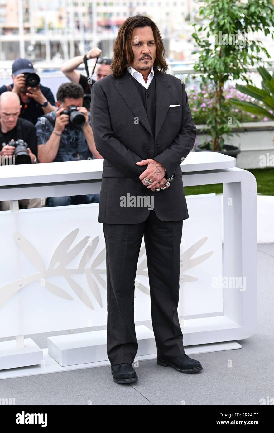 Cannes, France. 17th mai 2023. Cannes, France. 17 mai 2023 Johnny Depp au photocall de Jeanne du Barry, dans le cadre du Festival de Cannes 76th, Palais des Festivals. Crédit : Doug Peters/Alamy Live News Banque D'Images