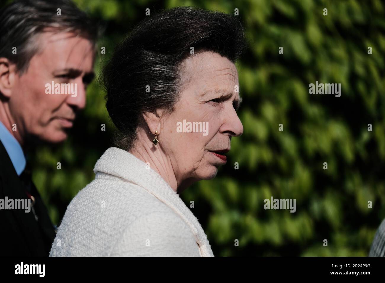 National Memorial Arboretum, Royaume-Uni. 16th mai 2023. HRH la princesse royale assiste aux légions britanniques 60th anniversaire du dernier militaire démobilisé du Service national et rencontre des militaires et des femmes qui ont servi dans les différents conflits. Credit Mark Lear / Alamy Live News Banque D'Images