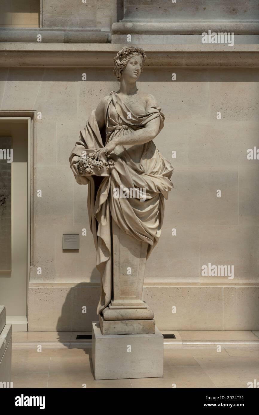 Paris, France - 05 13 2023 : Musée du Louvre. Printemps de la sculpture par Jean-Baptiste Theodon Banque D'Images