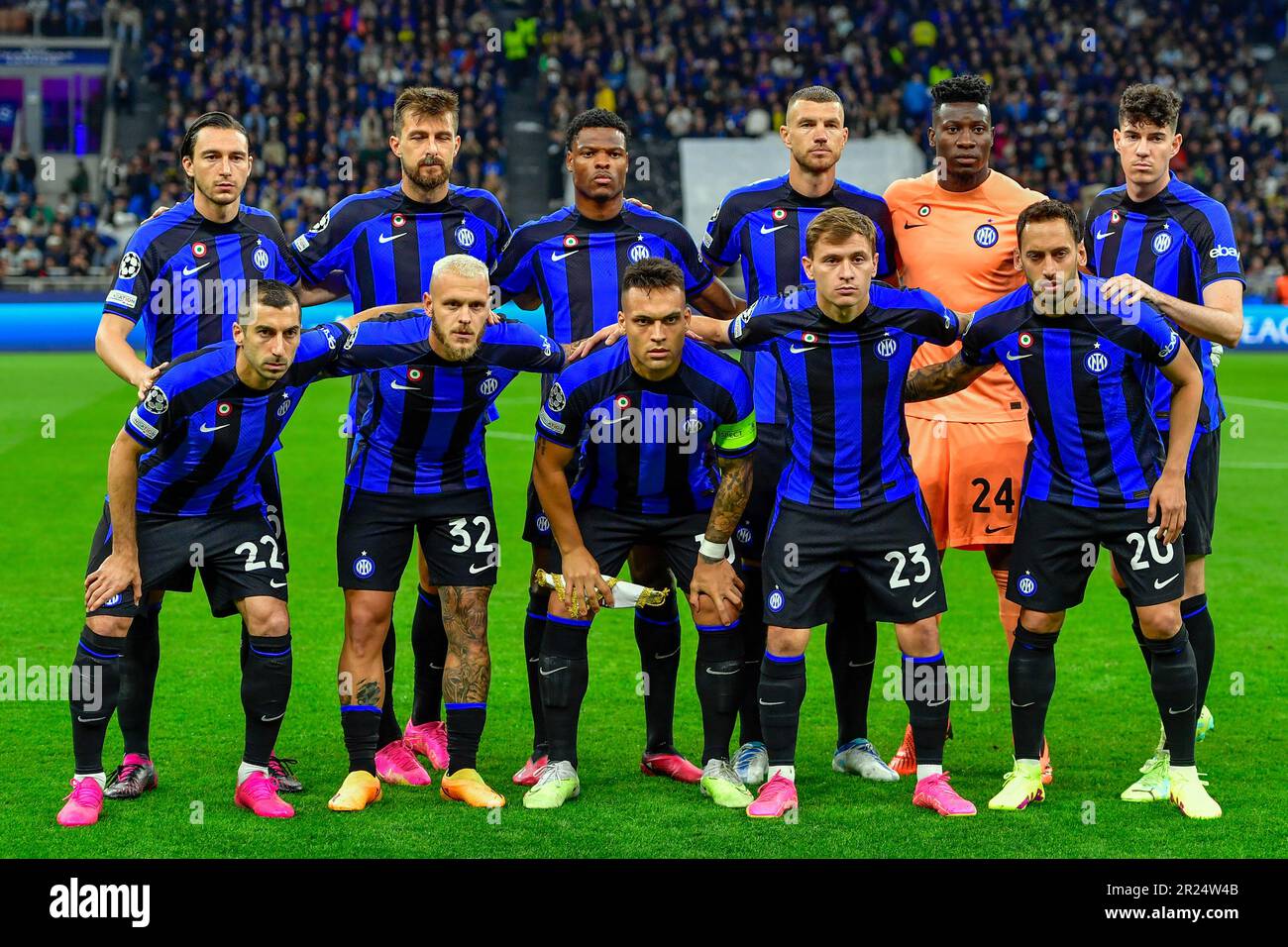 Milan, Italie. 16th mai 2023. Le départ-11 de l'Inter pour le match de l'UEFA Champions League entre l'Inter et l'AC Milan à Giuseppe Meazza à Milan. (Crédit photo : Gonzales photo/Alamy Live News Banque D'Images Milan, Italie. 16th mai 2023. Le départ-11 de l'Inter pour le match de l'UEFA Champions League entre l'Inter et l'AC Milan à Giuseppe Meazza à Milan. (Crédit photo : Gonzales photo/Alamy Live News Banque D'Images