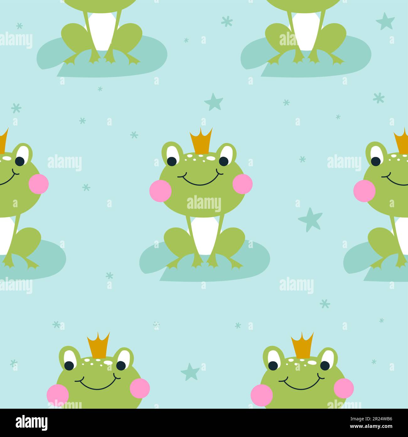 Motif grenouille avec plusieurs alligators - drôle de doodle dessiné à la main, sans coutures. Affiche lettrage ou t-shirt motif graphique en tissu. fond d'écran Illustration de Vecteur