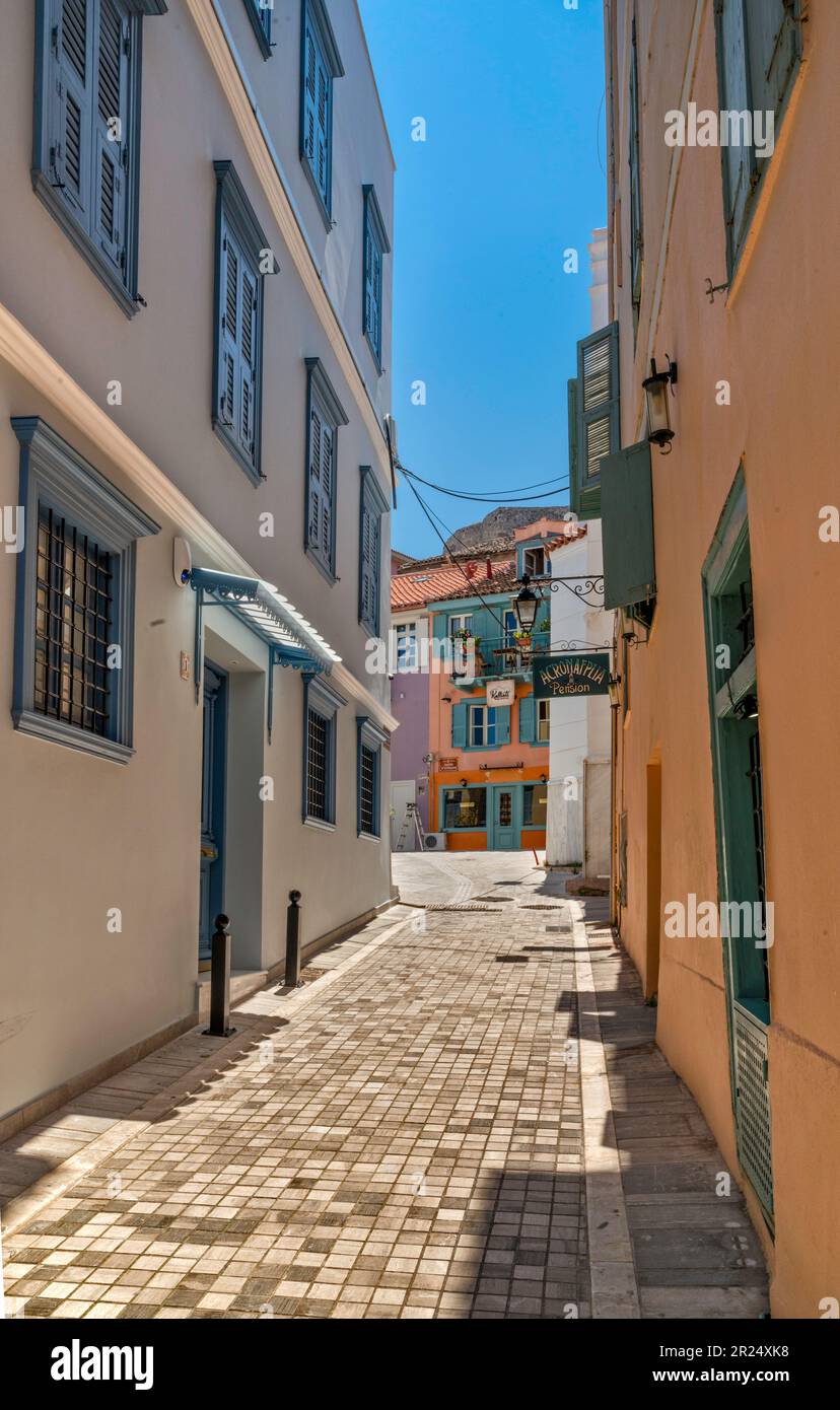 Général rue Fabvier, quartier de la vieille ville à Nauplie (Nauplie, Nauplie), péninsule du Péloponnèse, région du Péloponnèse, Grèce Banque D'Images