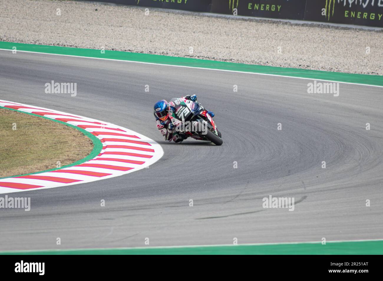 MONTMELLO, ESPAGNE-4 JUIN 2021 : Alex Marquez à propos de sa Honda RC213V #73 (Team: LCR Honda Castrol/Idemitsu), Championnat du monde MotoGP 2021 Banque D'Images