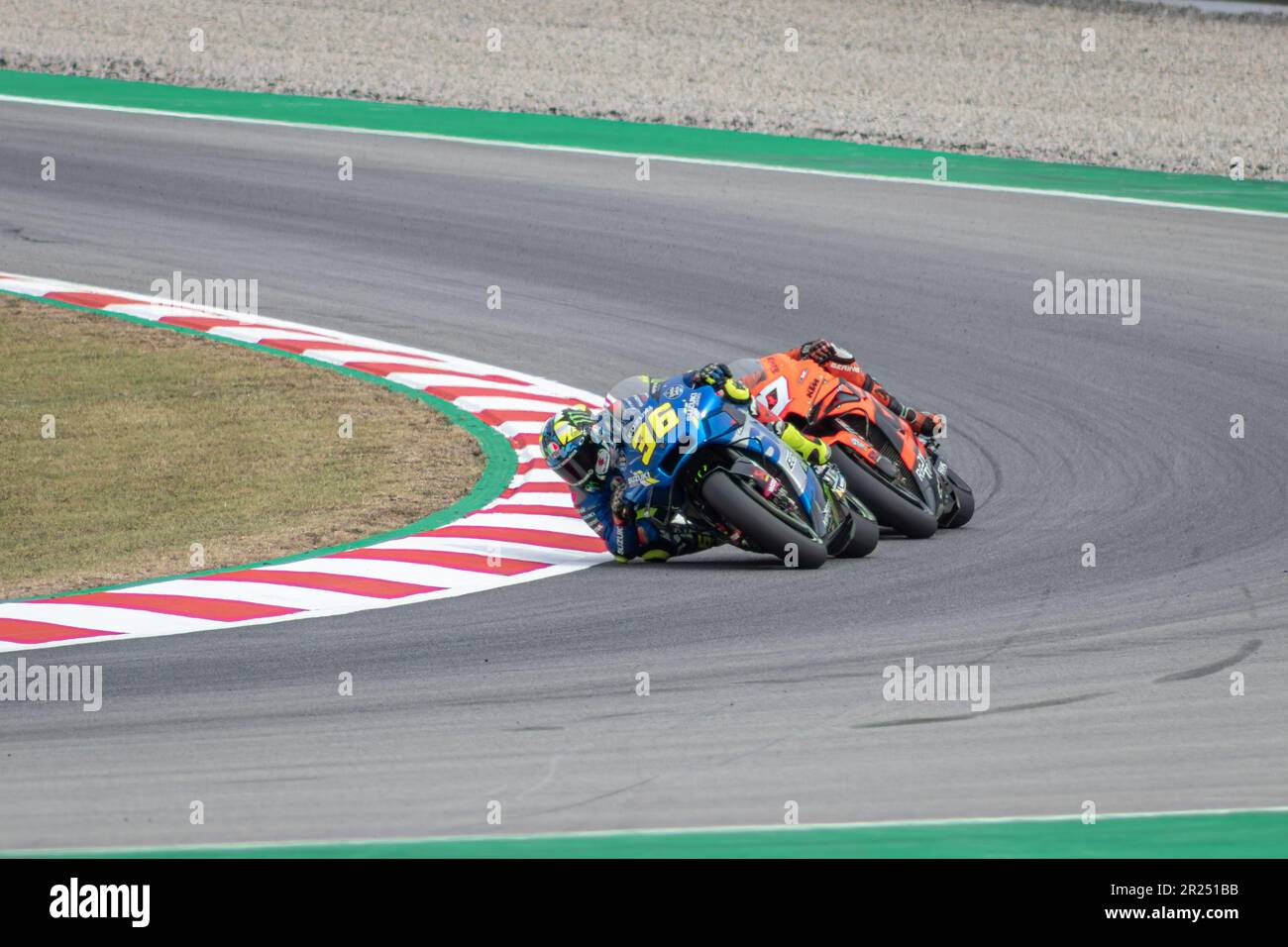 MONTMELLO, ESPAGNE-4 JUIN 2021: Joan Mir sur sa Suzuki #36 (Team SUZUKI ECSTAR), Championnat du monde MotoGP 2021 Banque D'Images