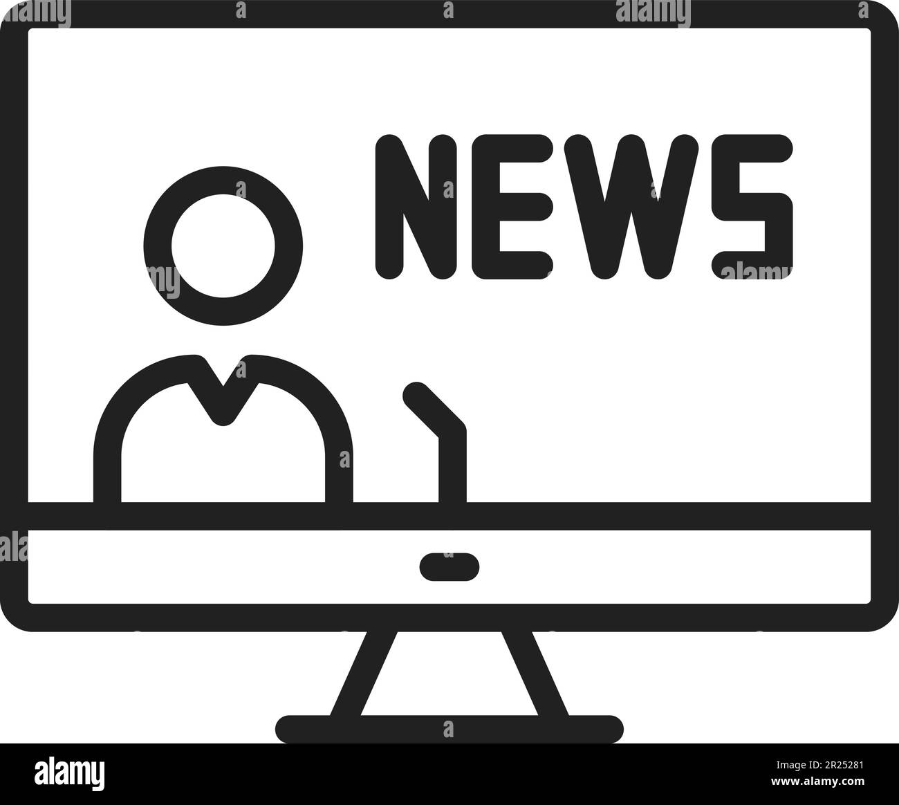Image vectorielle de l'icône d'ancrage d'actualités. Illustration de Vecteur