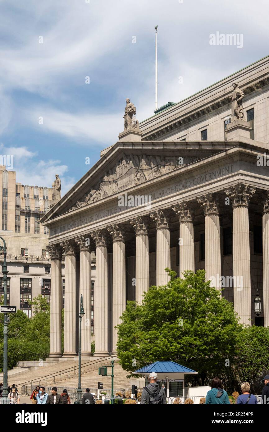 New York State Supreme court Building ID situé au 60 Center Street, New York City, USA 2023 Banque D'Images
