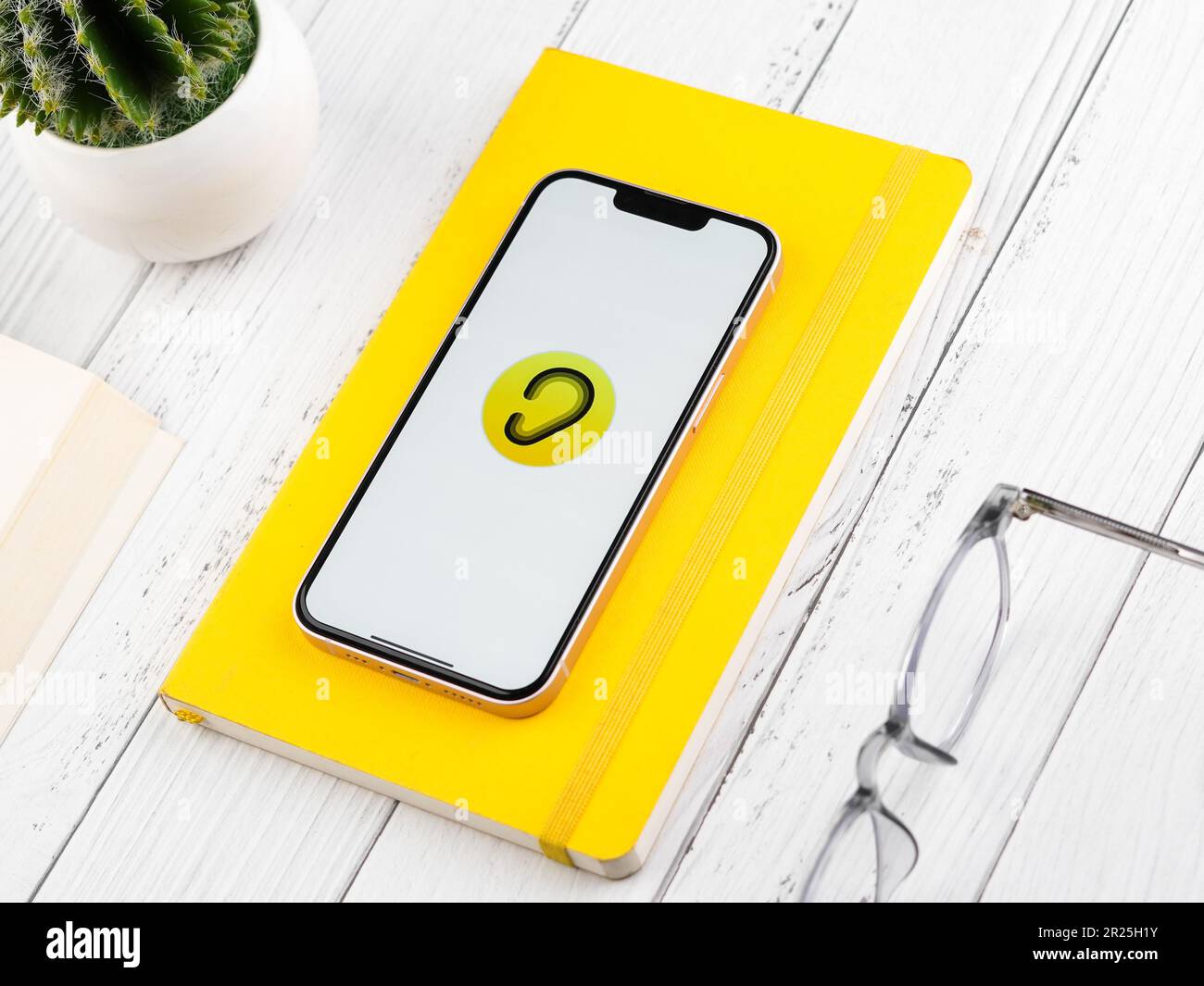 Bangal Ouest, Inde - 20 février 2023 : Apple bruit app sur l'écran du téléphone image de stock. Banque D'Images