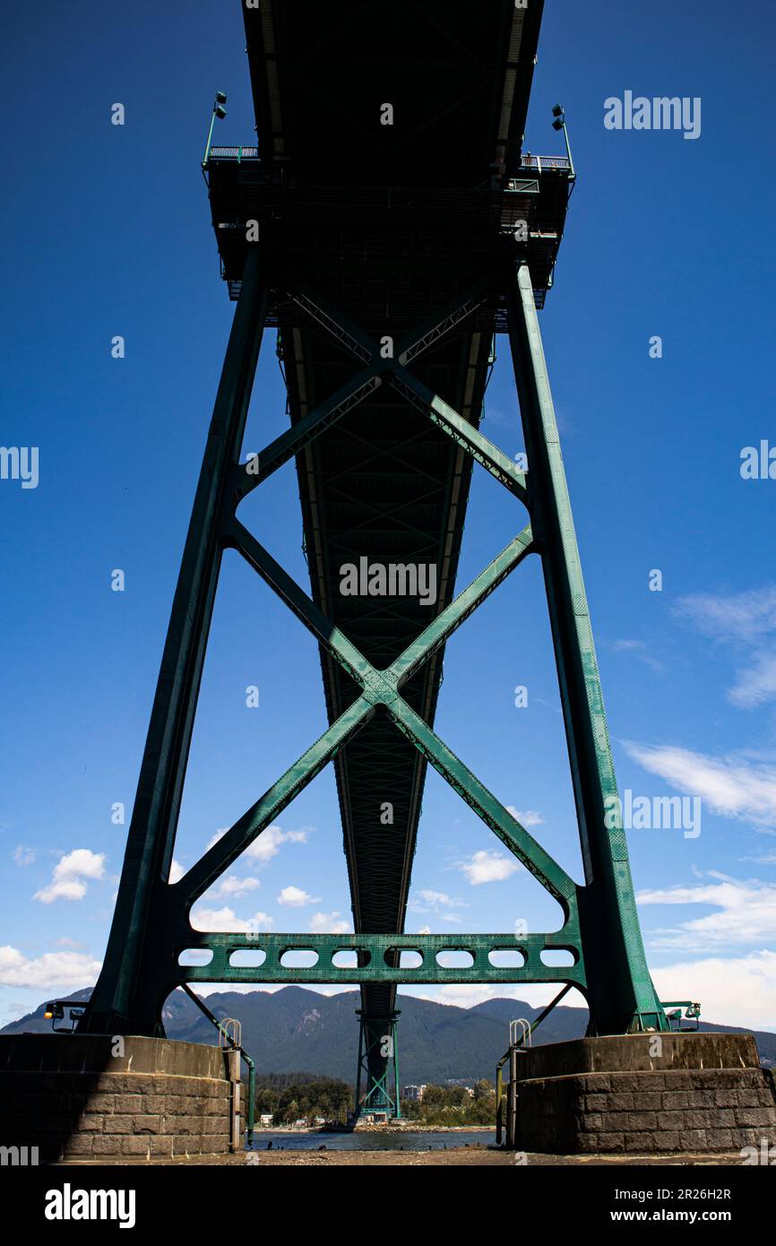 Le Lions Gate Bridge, Vancouver, British Columbia, Canada Banque D'Images