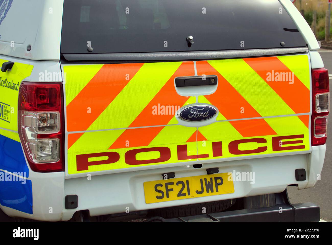 Police Scotland alba poleas van car Glasgow, Écosse, Royaume-Uni Banque D'Images