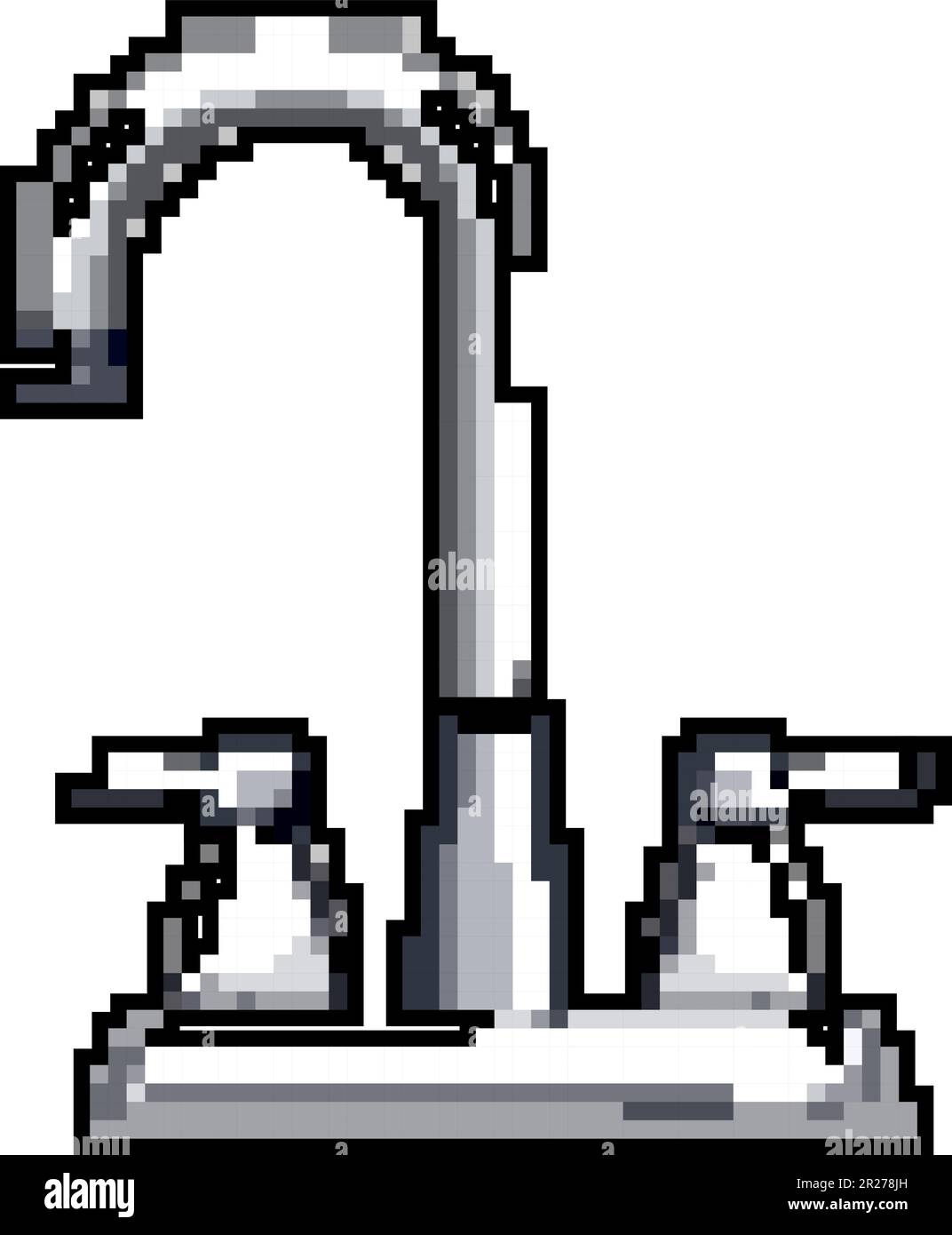 tuyau robinet eau jeu pixel art vecteur illustration Illustration de Vecteur