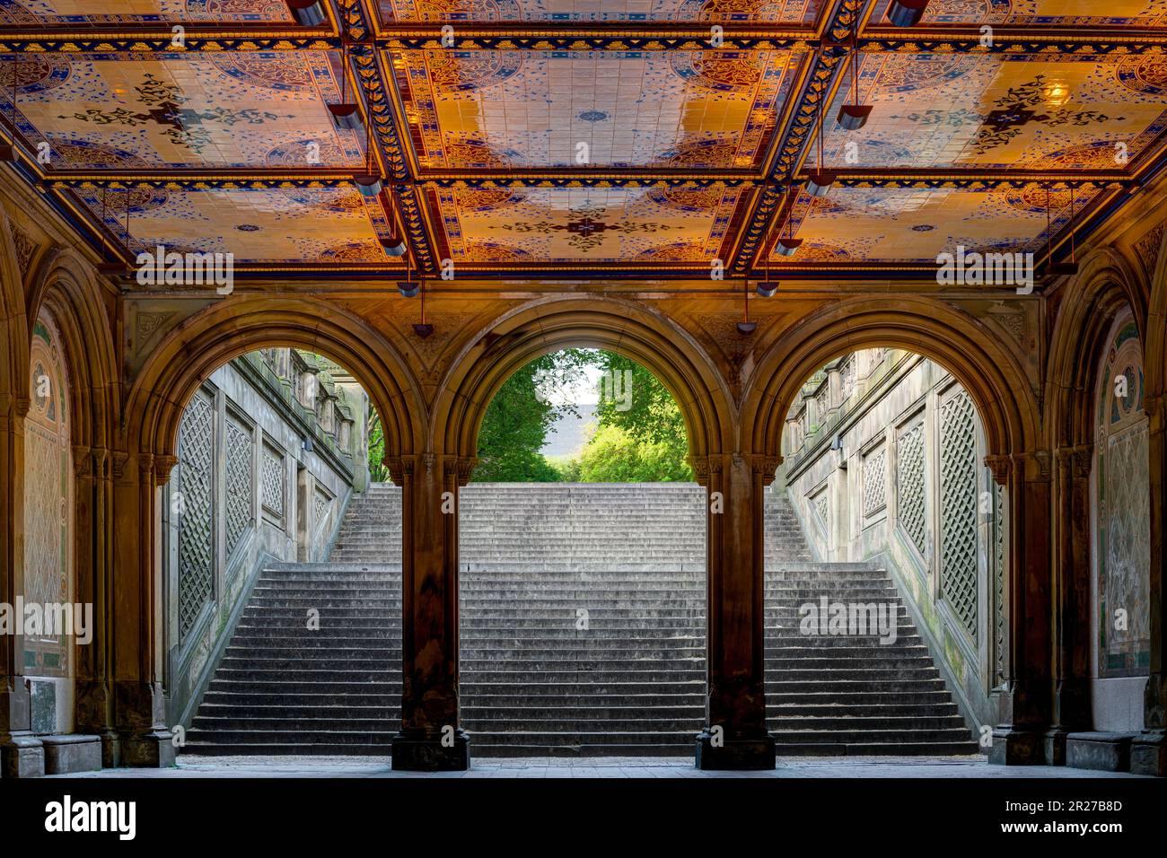 Salle de jeux Bethesda Terrace. Central Park, Manhattan, New York, États-Unis Banque D'Images