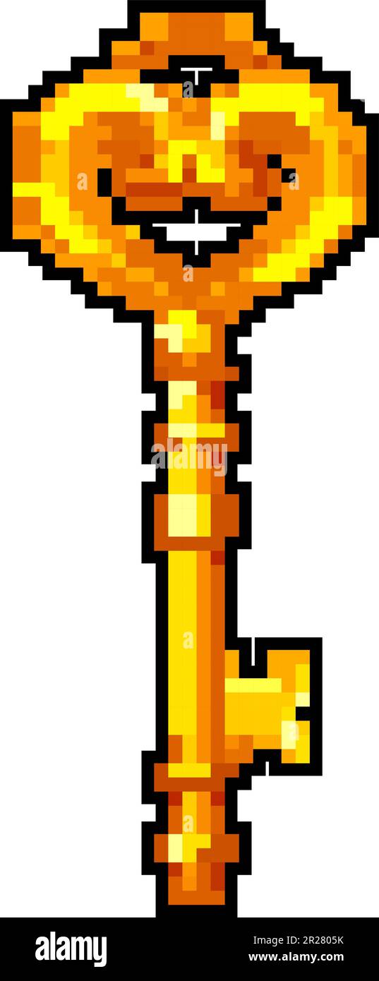 porte clé vintage jeu pixel art illustration vectorielle Image ...