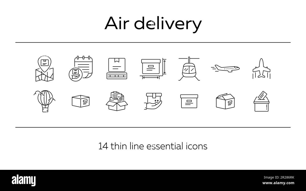 Icônes de débit d'air Illustration de Vecteur