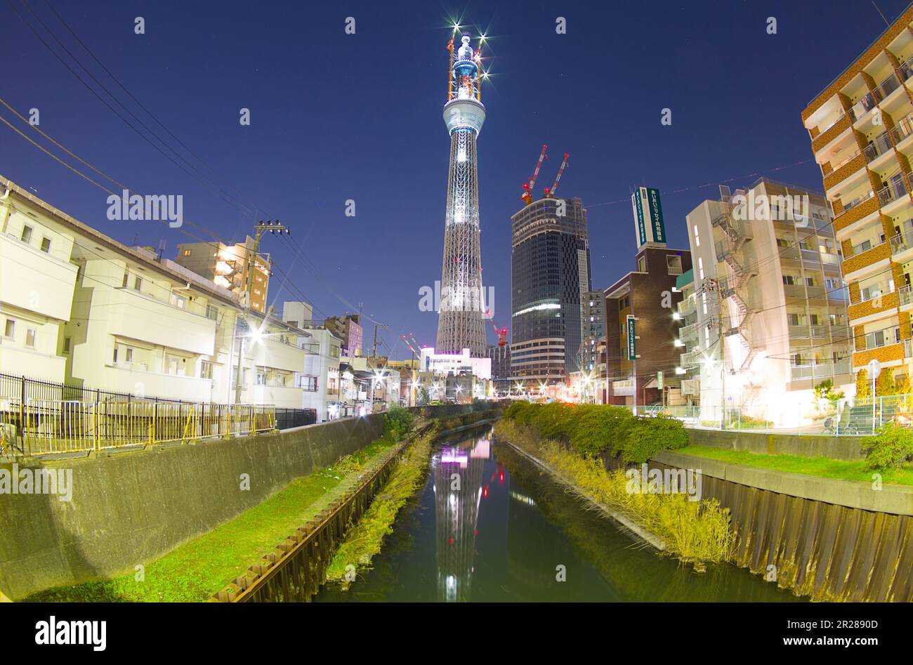 Tokyo ciel illuminations de noël Banque D'Images
