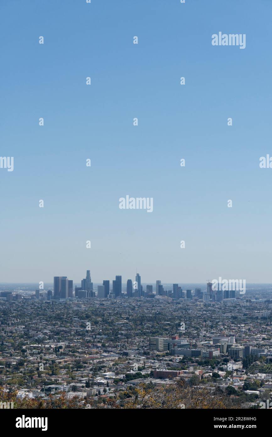 Vue sur le centre-ville de Los Angeles Banque D'Images